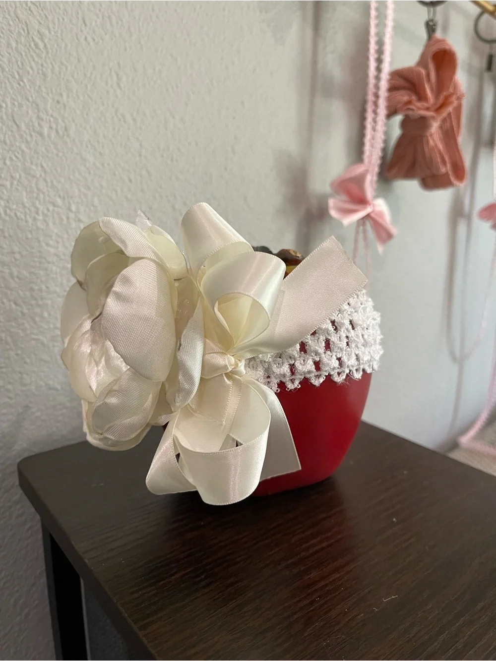 Ivory Flower Bow Kids Headband